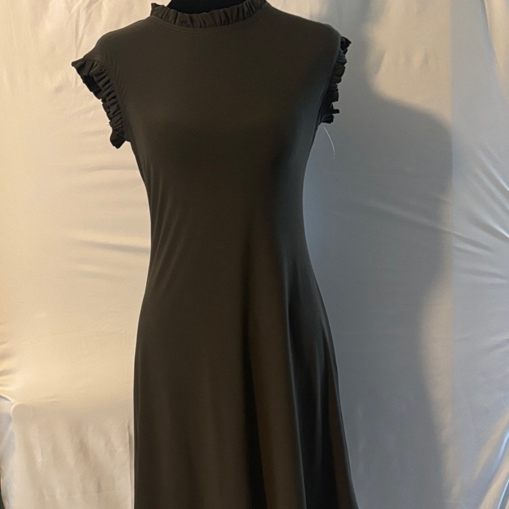 Nicole Miller New York 
Women's Ruffle Sleeve A-Line Dress - Greenish Gray